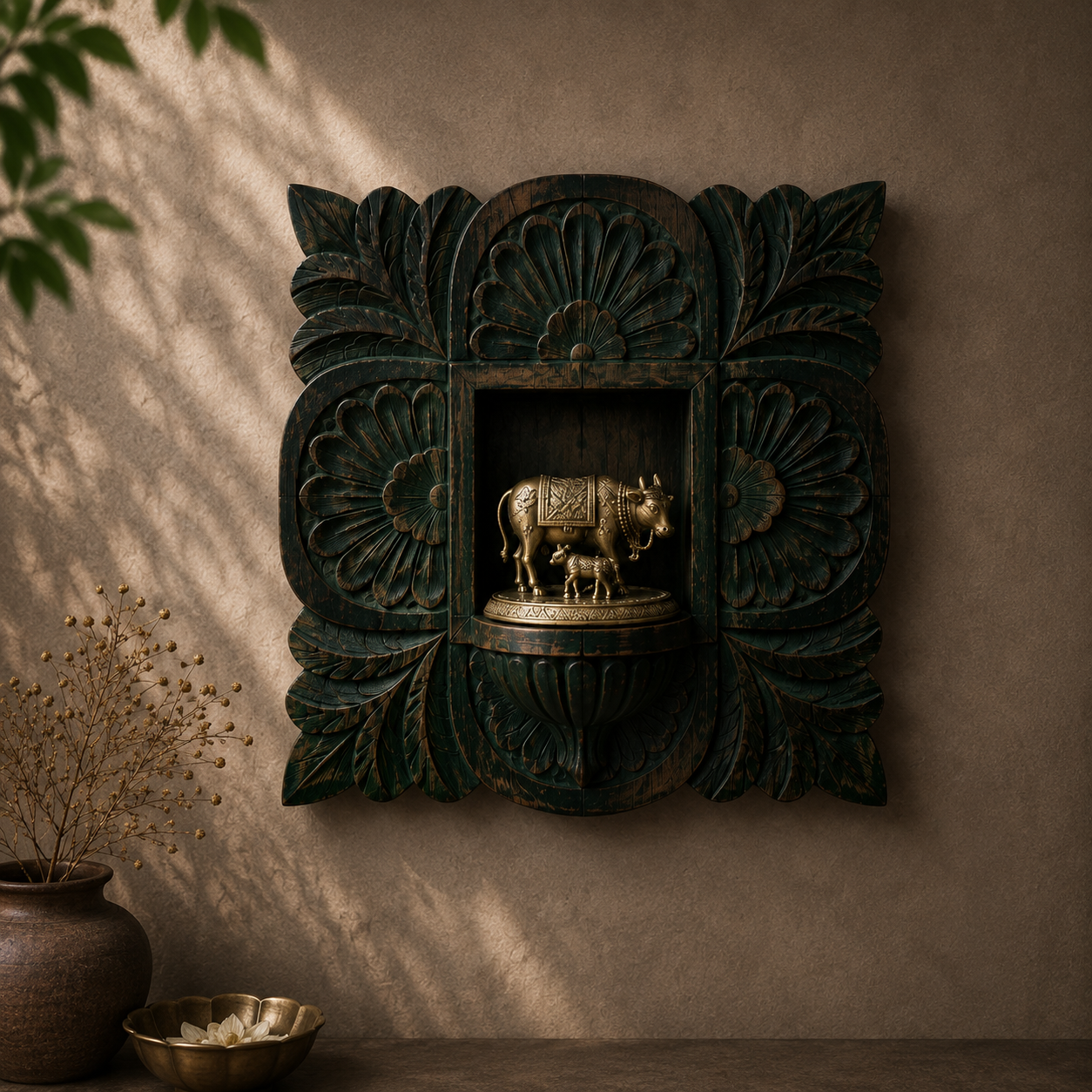 Jharokhas- Wood & Brass