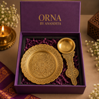Plate and Kapoor Aarti Diwali Hamper | Pure Brass Gift Box