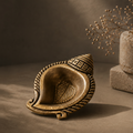 Shankh Brass Diya – Set of 4