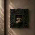 Ornate Green Frame paired with Kamdhenu Cow