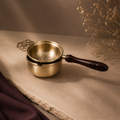 Brass Tea Strainer with Wooden Handle | Pure Brass