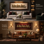 Seven Horses | Pure Brass Custom-Framed Wall Art
