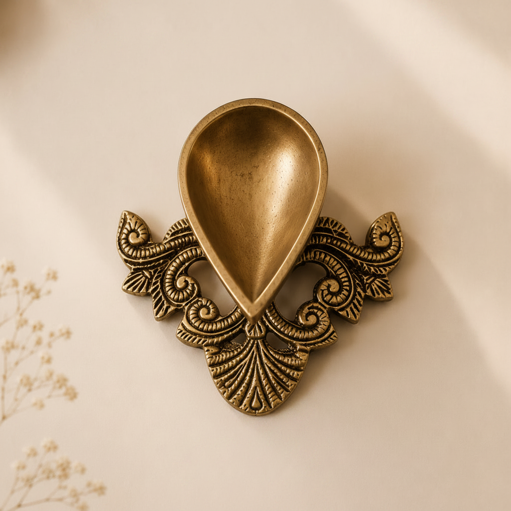 Mayura Brass Diya – Set of 2
