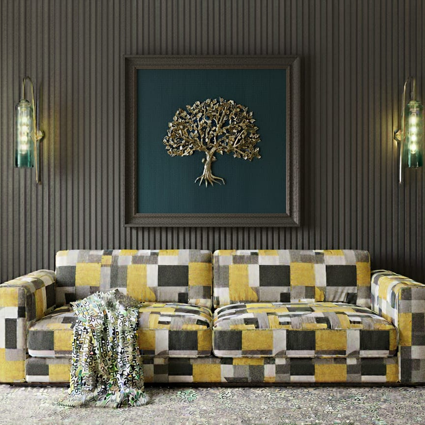 Kalpvriksha | Custom-Framed Brass Statement Art
