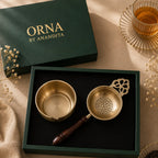Brass Tea Strainer with Wooden Handle | Pure Brass